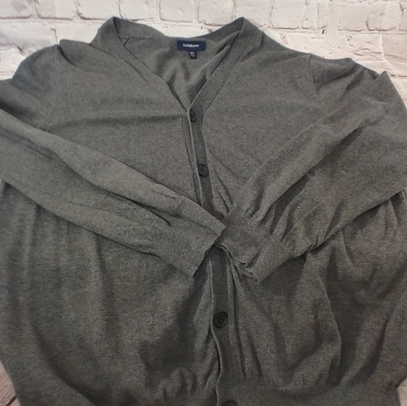 Croft & Barrow Mens XXL Cardigan Grey Preppy Sweater - Picture 10 of 13